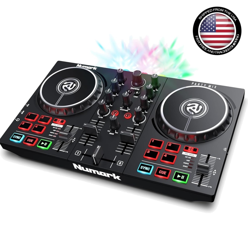 Professional 2 Deck DJ Controller for Seamless Mixing & Party Excitement