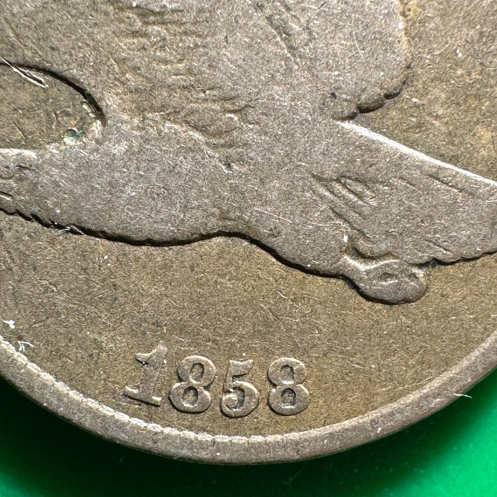 1858 LL Flying Eagle Cent C128