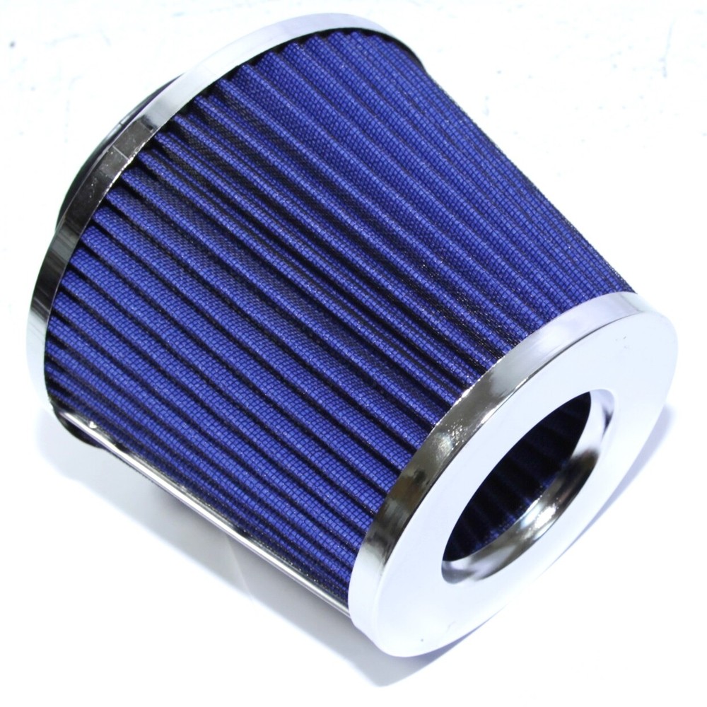 BLUE Universal 3" 76.2MM Open Top Cold Air Intake Filter Cone Dry Air Filter