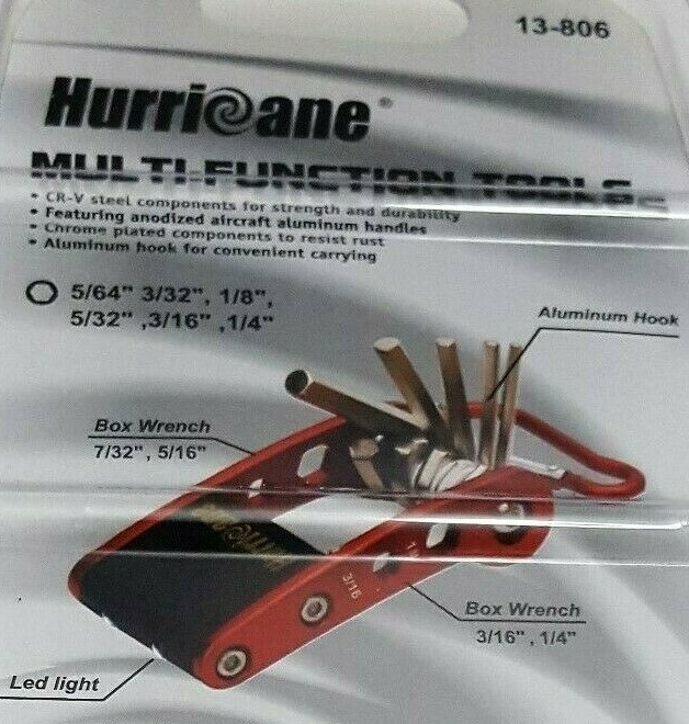 Hurricane 10-in-1 Multi-Function Tools w/ Aluminum Hook