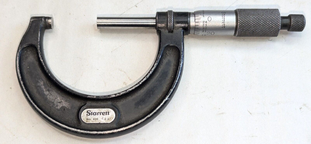 Starrett No. 436 Outside Micrometer 1" - 2"