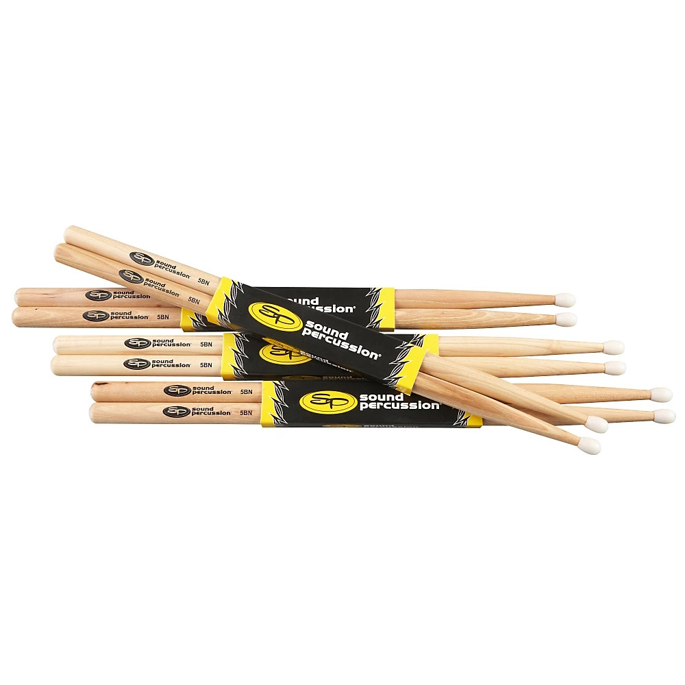 Sound Percussion Labs Hickory Drumsticks 4-Pack 5B Nylon