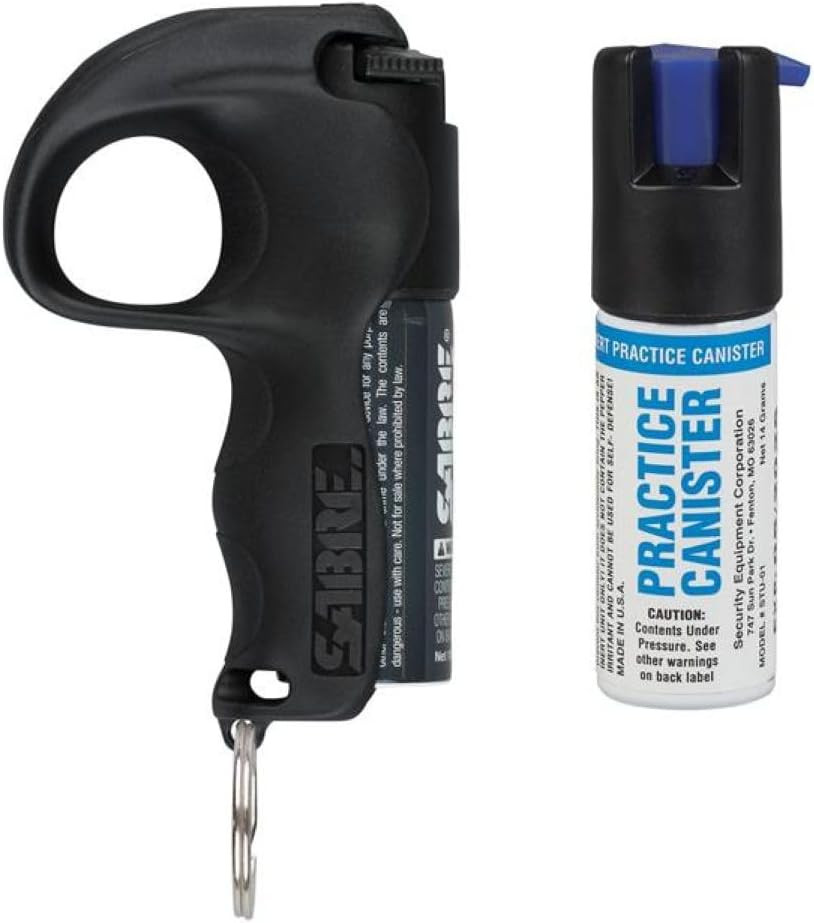 Pepper Spray with Quick Grip Finger Loop & Practice Spray, Faster Aim & Enhanced