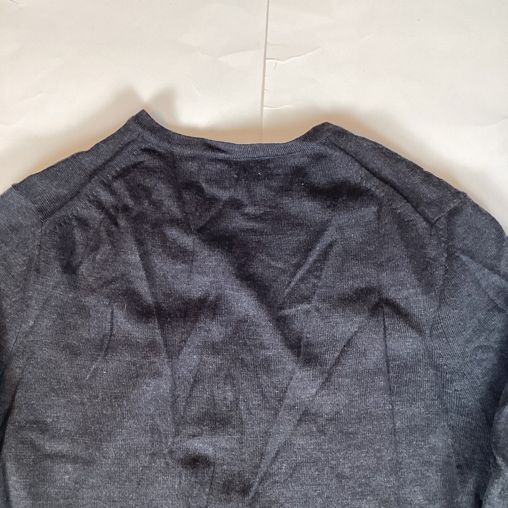 Express Mens Pullover Sweater Size M Medium 100% Italian Merino Wool Long Sleeve