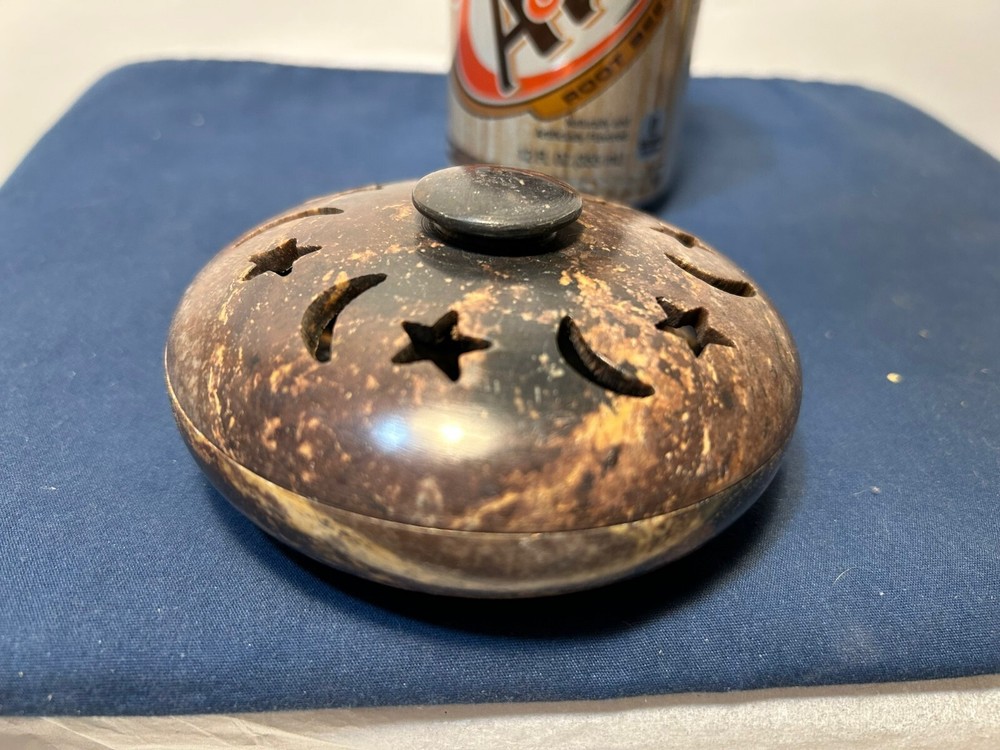 Incense Burner Carved Soapstone from India