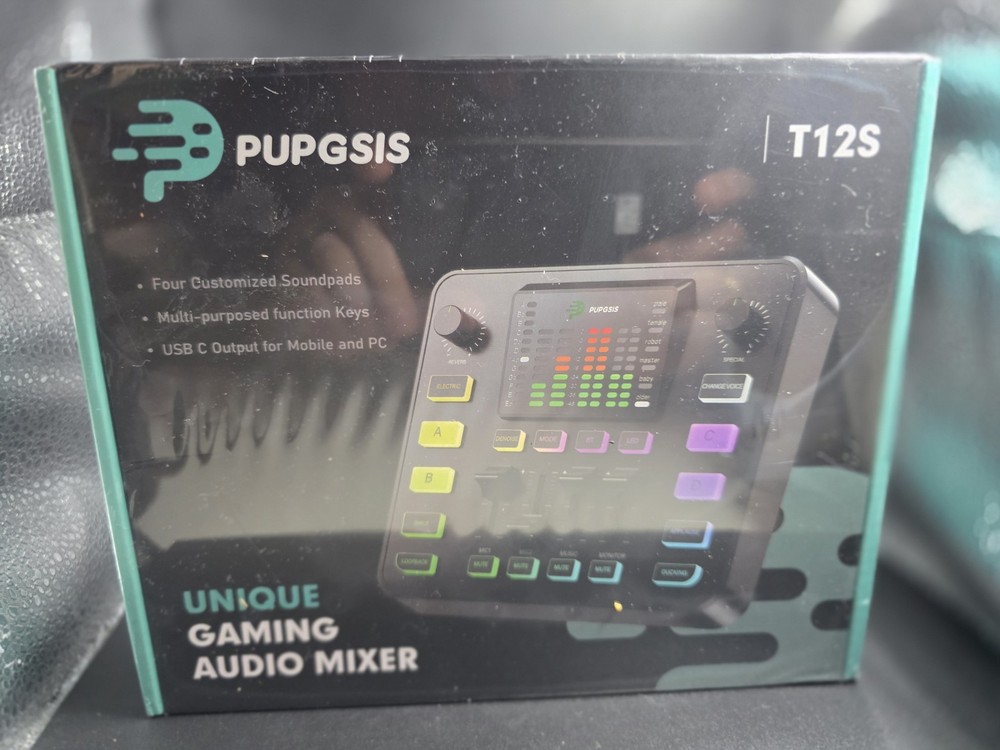 Pupgsis Gaming Audio Mixer, Usb Audio Interface for PC