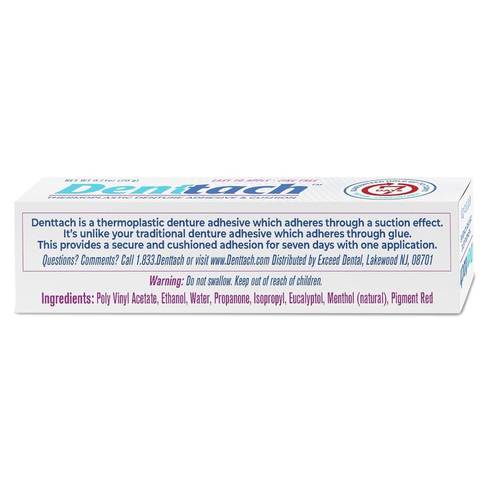 Denttach Seven Denture Adhesive, Thermoplastic Cushion,...