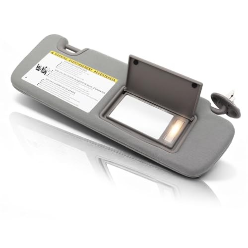 Right Passenger Side Sun Visor Compatible with Highlander Right Passenger Gray
