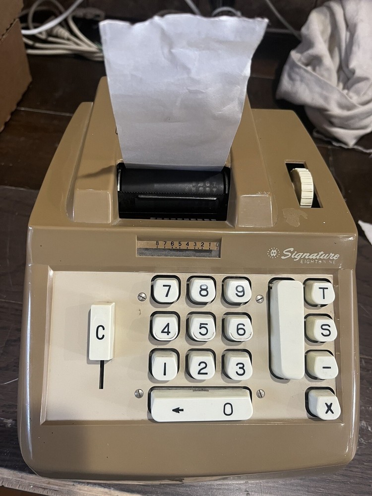 Vintage Signature Adding Machine Eight Nine