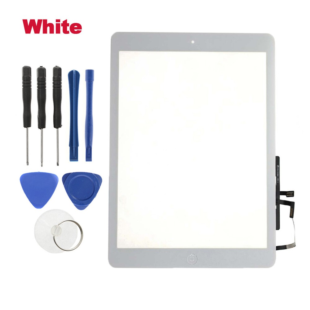 Touch Digitizer Screen for iPad Air 1st Generation +Home Button Flex + Tool + IC