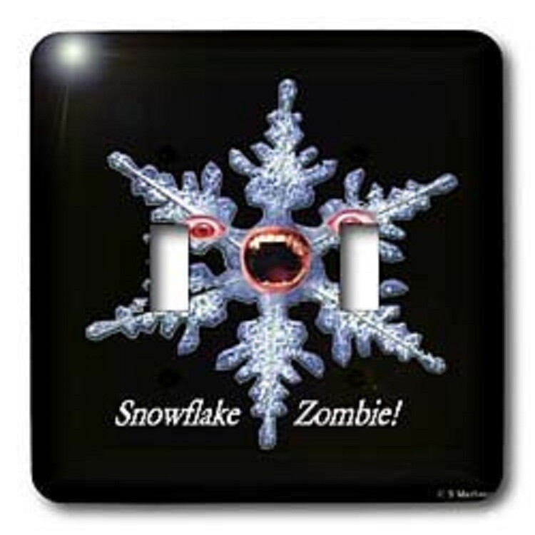 3dRose LLC lsp_6230_2 Snowflake Zombie Double Toggle Switch