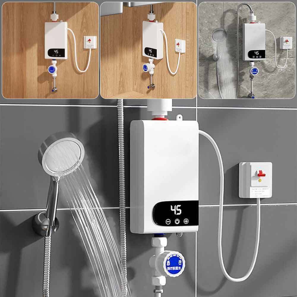 Electric Instant Tankless Hot Water Heater Under Sink Shower Water System 3500W