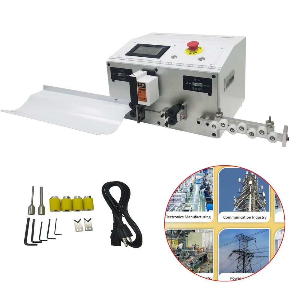 110V Automatic Computer Wire Stripping Cutting Machine 0.1-4.5mm² Core Area