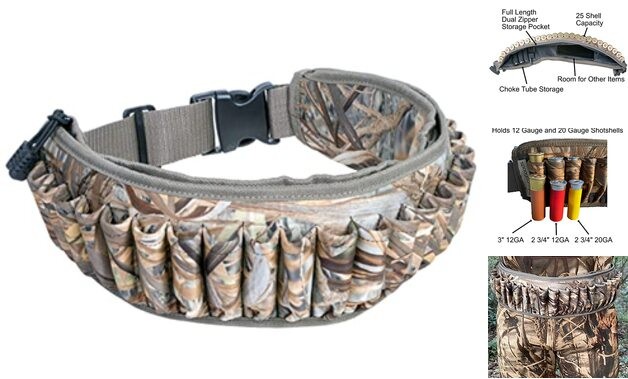 Shell Belt - Adjustable Belt, Zipper Storage Pocket, Camo
