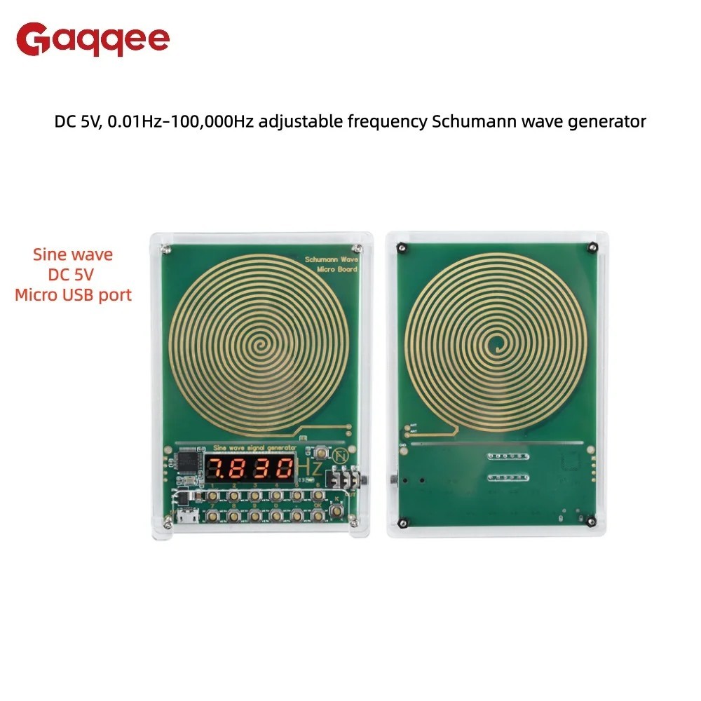 For Schumann Wave Generator Pulse Sine Frequency+Audio Output Connector+Case