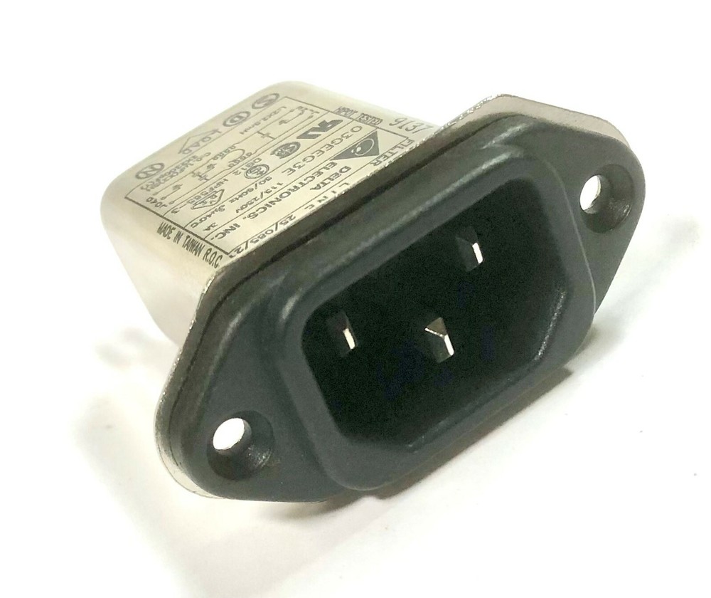 03GEEG3E DELTA  AC Power Entry Module 250v EMI FILTER NEW!~