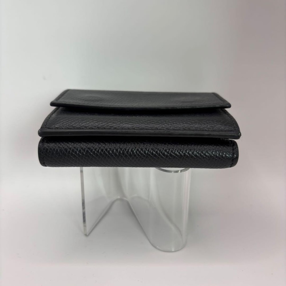 CELINE Tri Fold Wallet Folded Compact Wallet Black From Japan