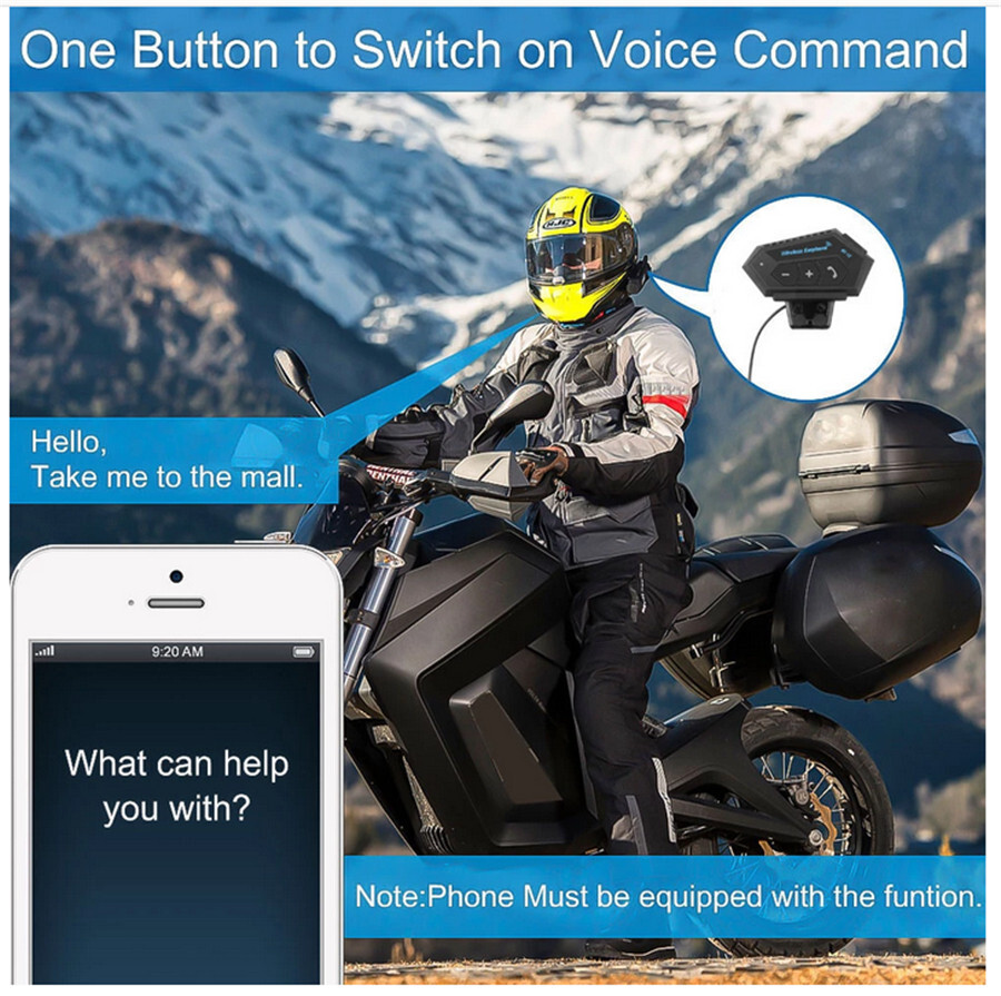 Wireless Bluetooth Motorcycle Helmet Headset Headphone Speaker Kit Waterproof
