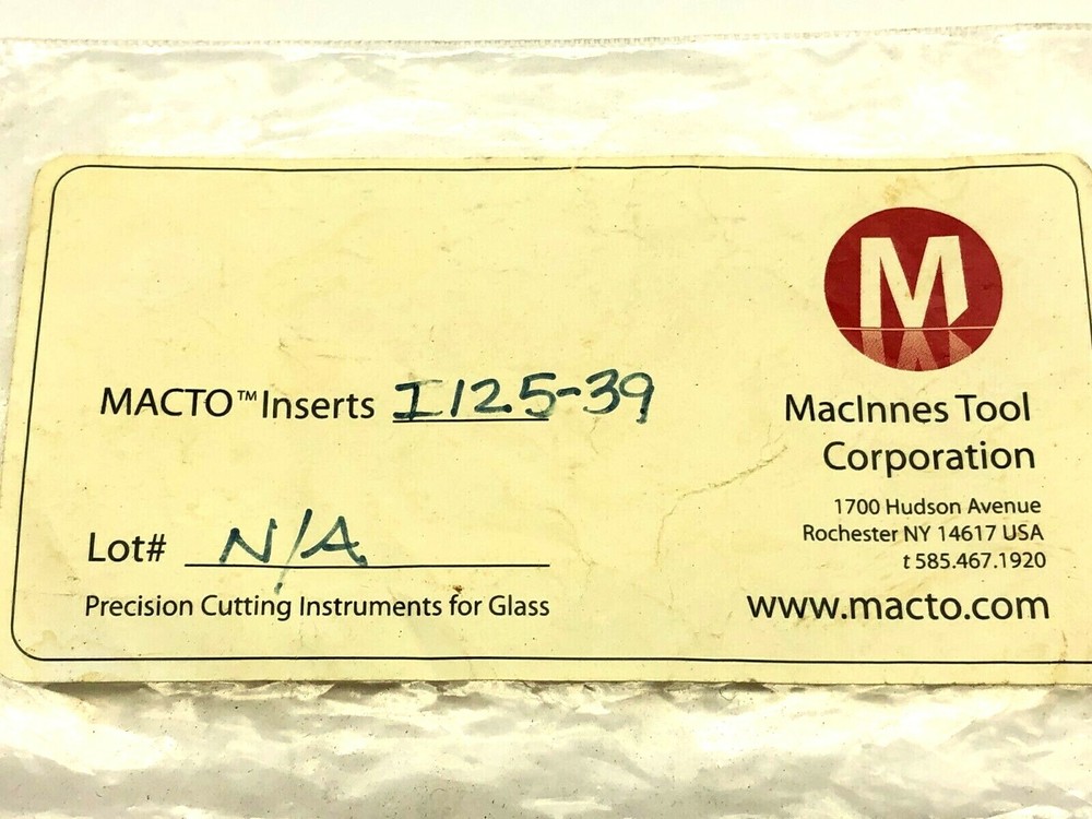 Macto I125-39 Cutting Wheel Insert