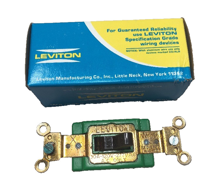 Leviton 3031 Brown Single Pole Self Grounding Switch