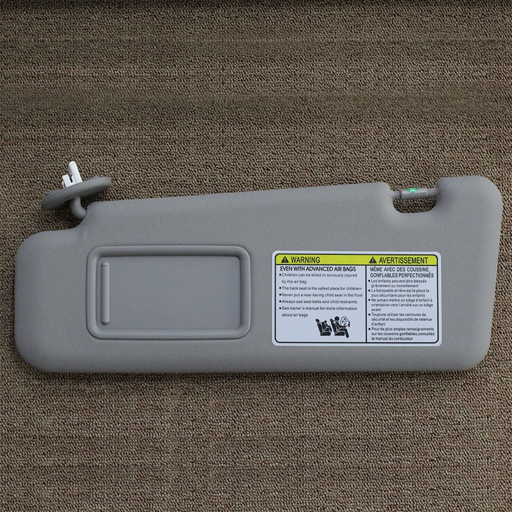 Gray Left Driver Side Sun Visor w/Light & Mirror For Toyota Highlander 2008-2013