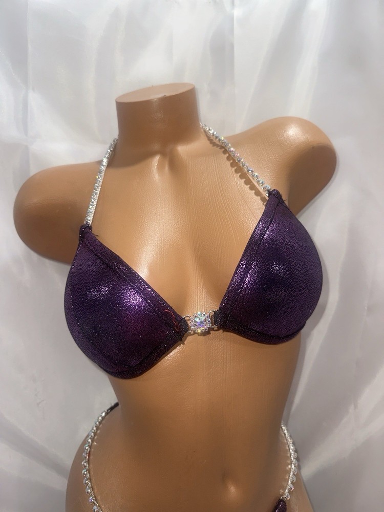 competition bikini suit PURPLE 34B CUP SIZE SMALL