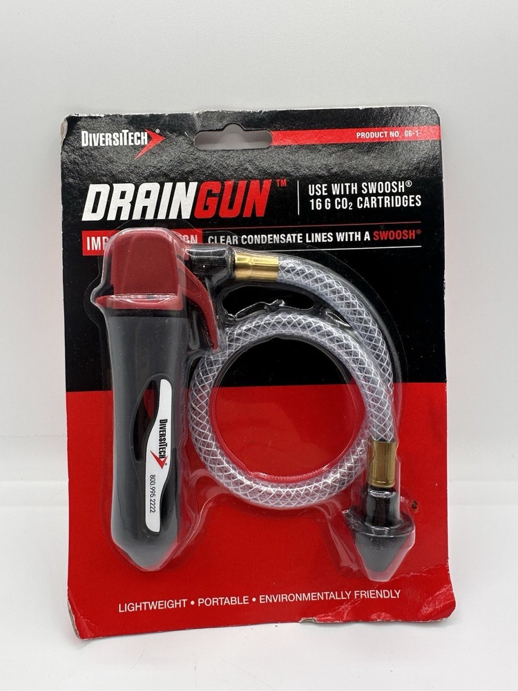 New DiversiTech Drain Clearing Gun w/ Flexible Hose GG-1
