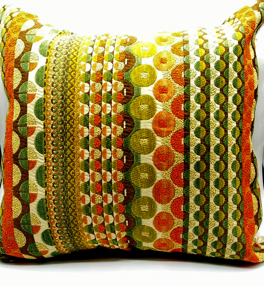 Multicolored Textured Geometric Pattern Pillow Sham Size 18 x 18 Envelope Close