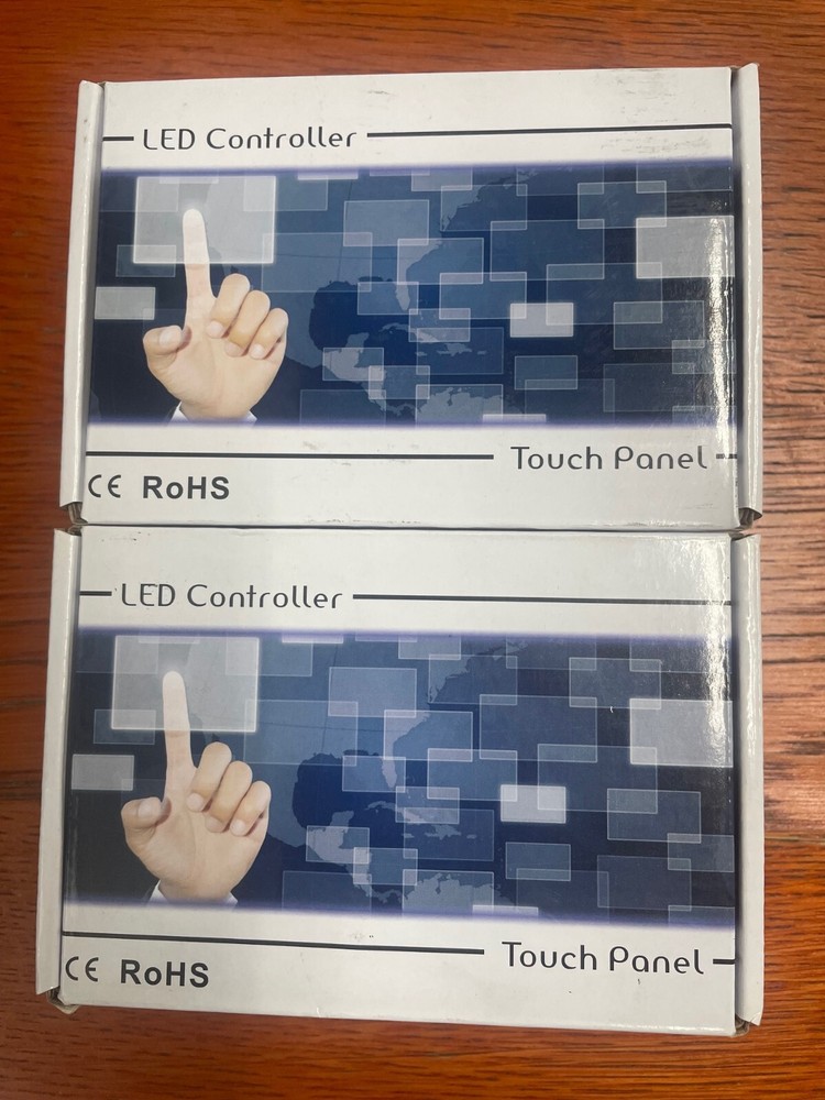 (2 pack) Wall-Mounted Glass Touch Panel LED Dimmer Switch Controller DC 12-24V