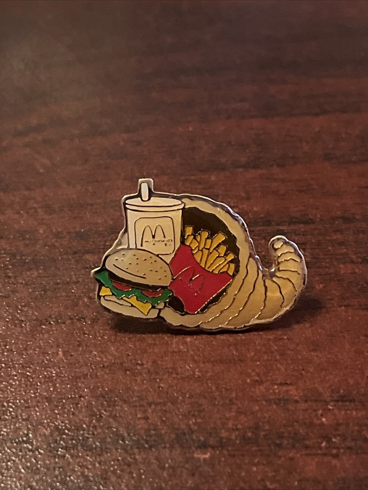 McDonald's Thanksgiving Holiday Cornucopia Employee Lapel Hat Pin