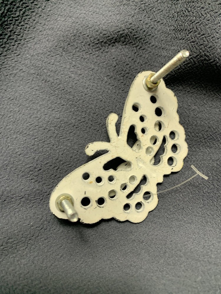 1 Antique Cast Iron Drawer Pulls Handle Butterfly Kitchen Cabinet Knob