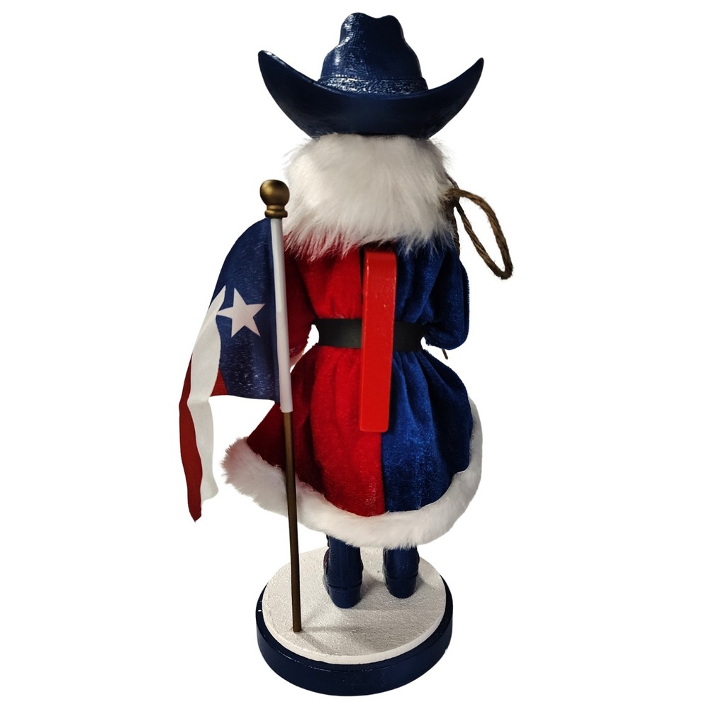 Texas Lonestar Santa Nutcracker 15 Inch