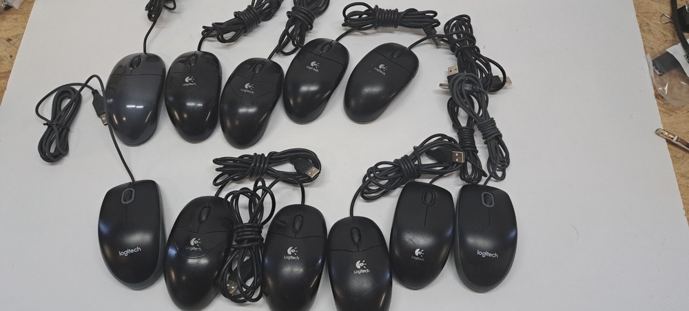 lot of 10 Logitech USB optical Mouse 6/28