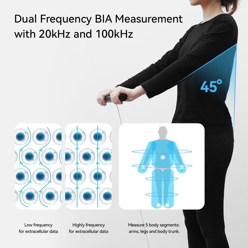 FITDAYS 8Electrode Smart Scale Full Body Composition Analyzer Bluetooth