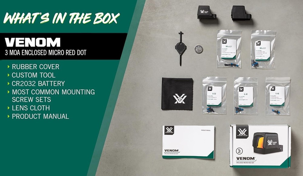 Vortex Optics Venom Enclosed Micro 3 MOA Red Dot VEN-MRD3-E