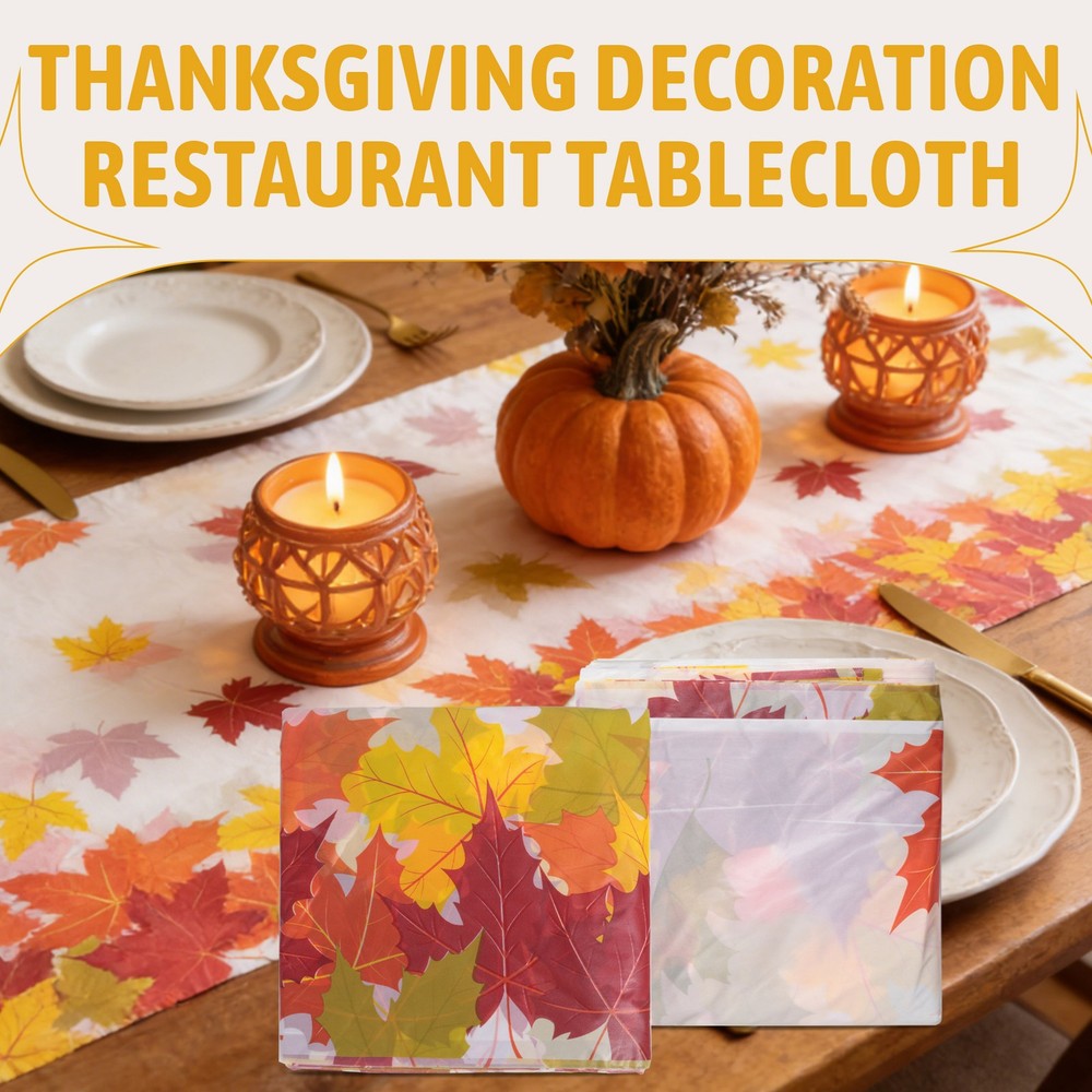 2X(Thanksgiving Autumn Leaf Tablecloth Autumn Leaf Tablecloth Rectangular4461