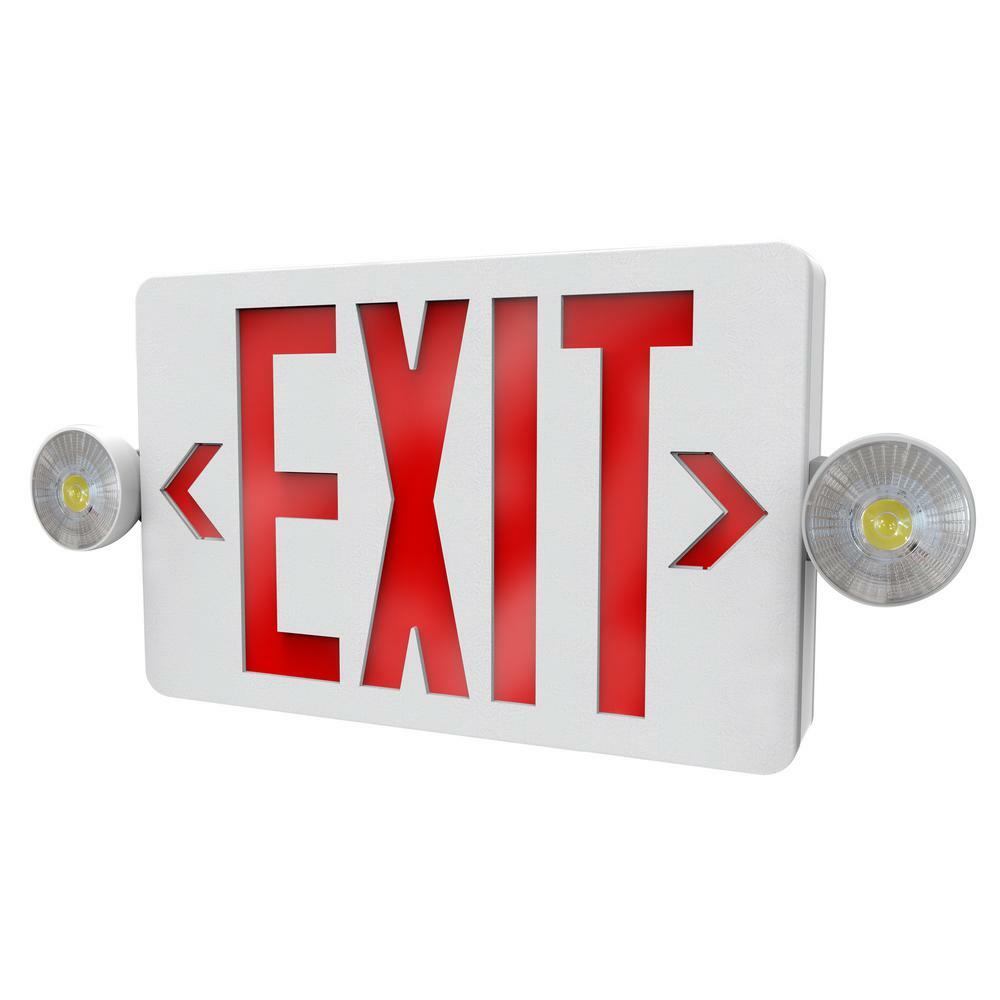 Philips 2-Light Thermoplastic LED White Exit/Emergency Combo