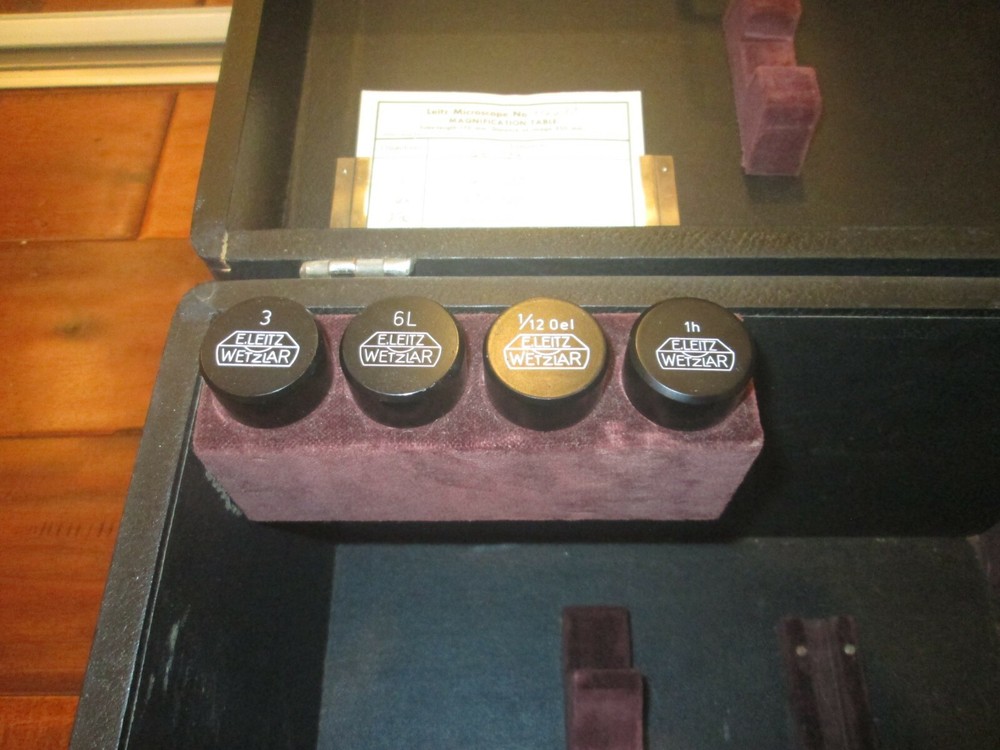 ERNST LEITZ WETZLAR MONOCULAR MICROSCOPE GREAT COND. MADE IN GERMANY