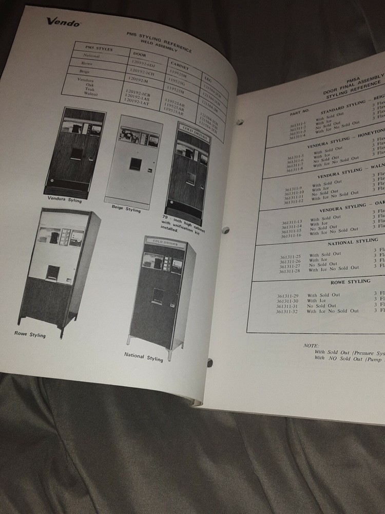 1971 Vendo PM5A Parts Catalog