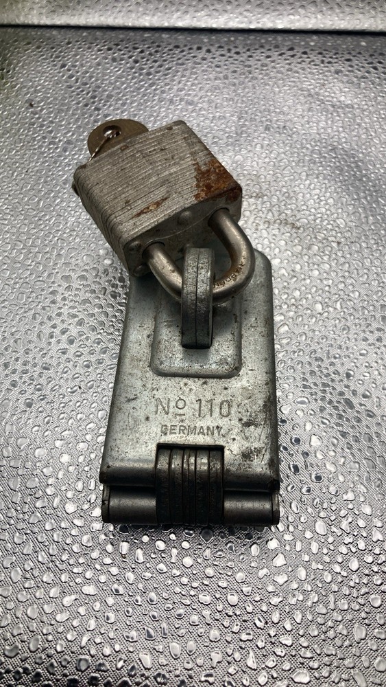 ABUS 110 Concealed Hinge Pin Hasp Germany - comes with lock