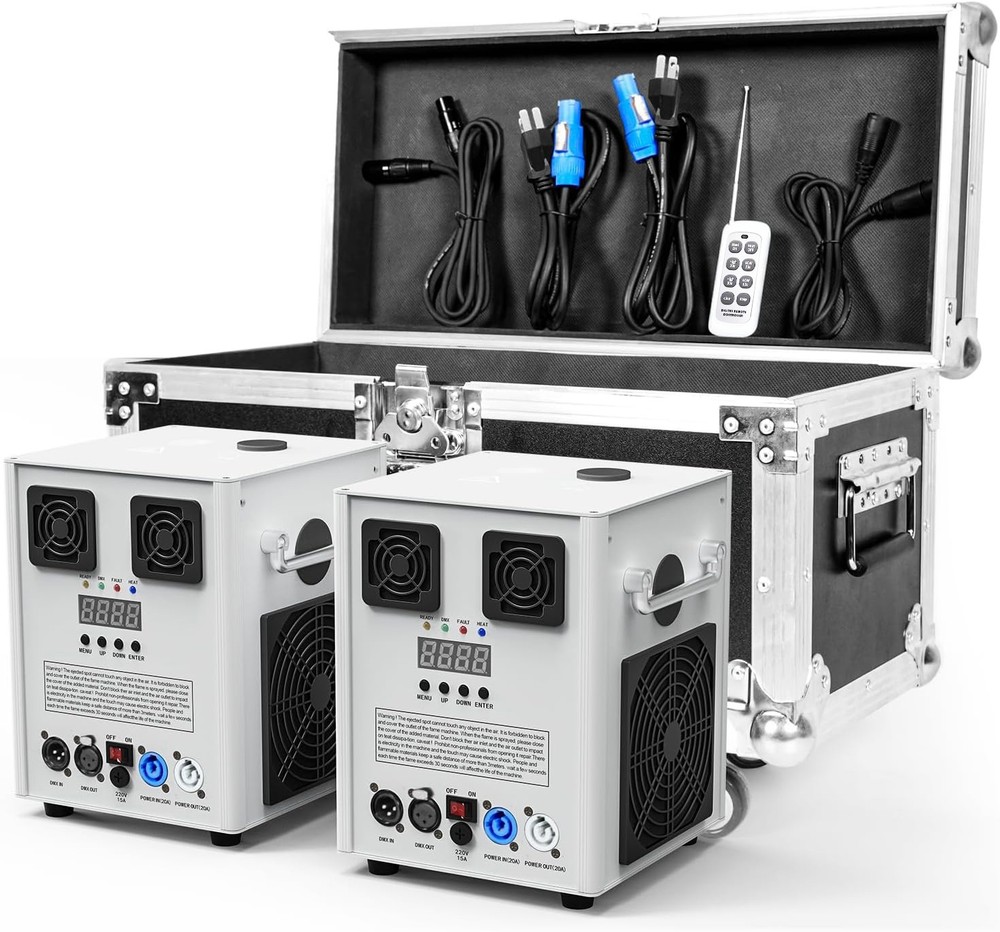 2Pcs Cold Spark Firework Machine with Case Set 700W Stage Wedding Effect Machine