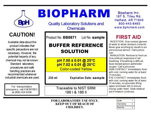pH Buffer Calibration Solution 3-Pack: pH 4.00 Buffer, pH 7.00 Buffer, and