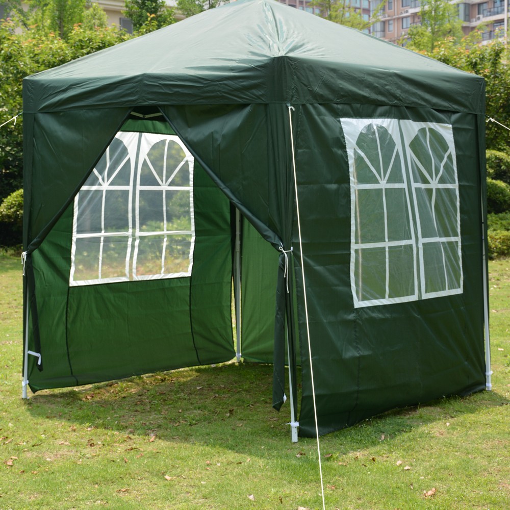 2 x 2m Two Doors&Two Windows Practical Waterproof Right-Angle Folding Tent Green