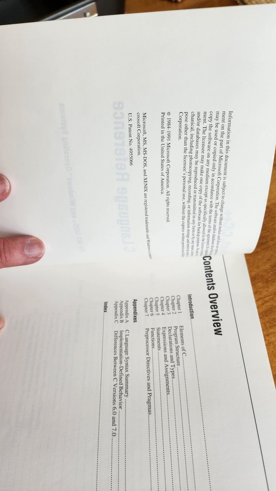 Microsoft Visual C/C++ 7.0 Language Reference Manuals (1991 copyright)