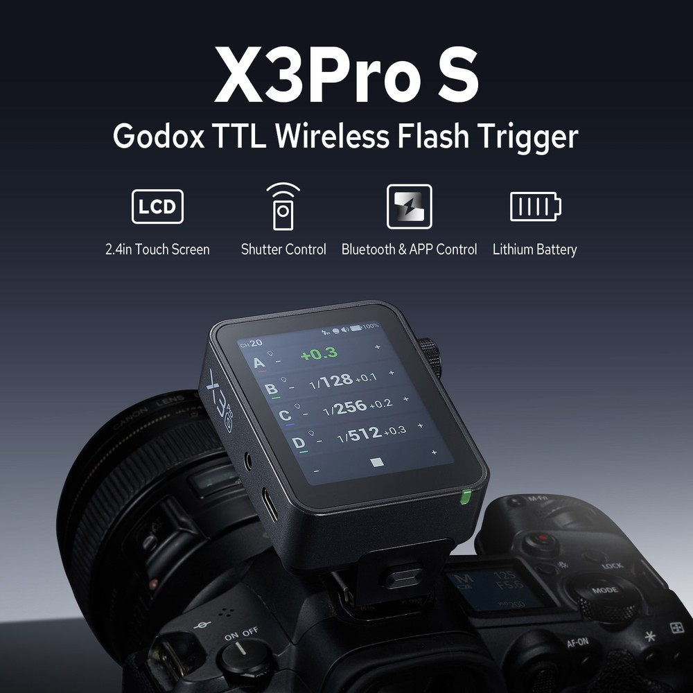 GODOX X3PRO-S Touchscreen TTL 2.4G Wireless Flash Trigger Transmitter for Sony
