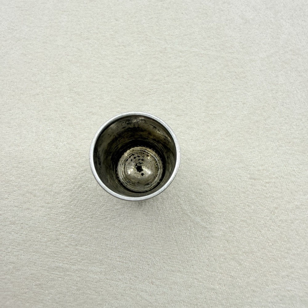 Antique Sterling Silver Geometric Pattern Thimble Sewing Accessory Collectible