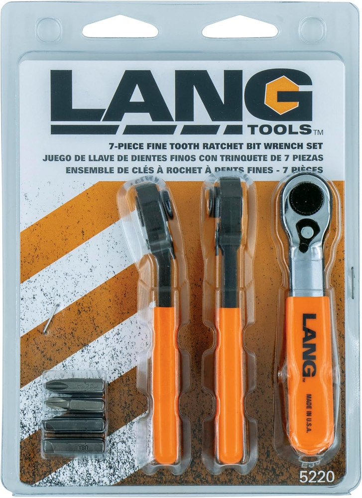 5220 7-Piece Fine Tooth Bit Wrench Set , Black