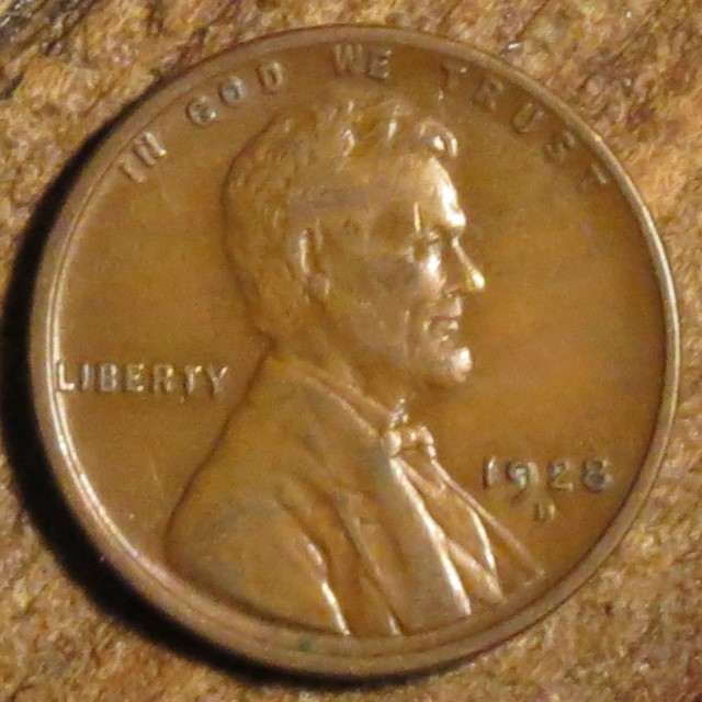 1928-D 1C BN Lincoln Cent #2 XF