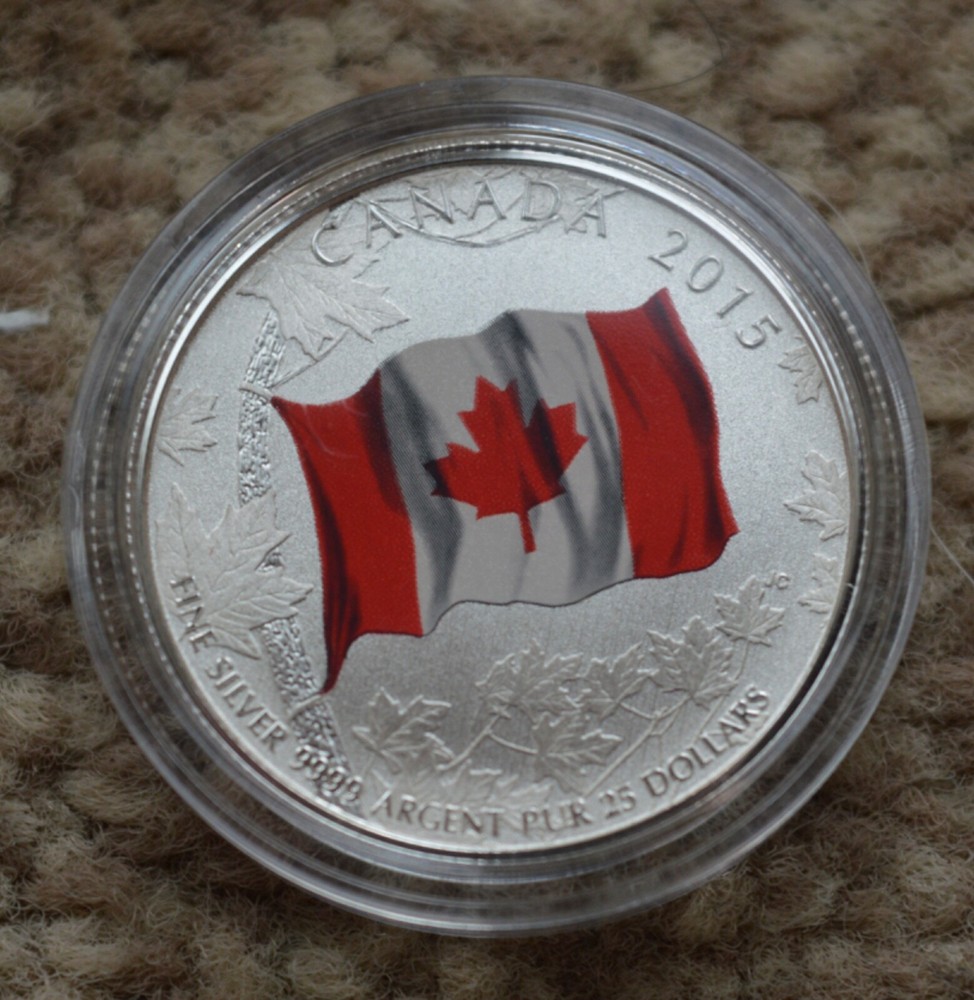 2015 Canada Flag Uncirculated Fine Silver $20 Dollars Pack