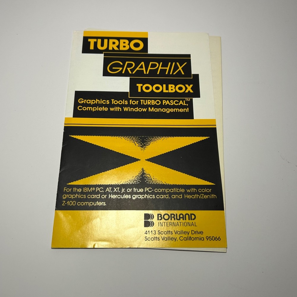 Borland Turbo Graphix Toolbox Print Ad Original
